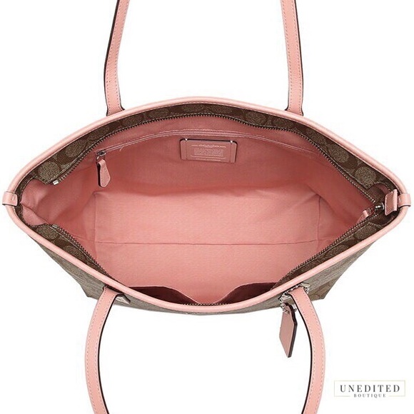 NWT - Coach City Zip Tote,  Signature / Petal - Picture 4 of 8